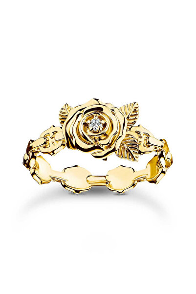 Thomas Sabo TR2482-414-39-54 Επιχρυσωμένο Δαχτυλίδι Τριαντάφυλλα Ρομάν