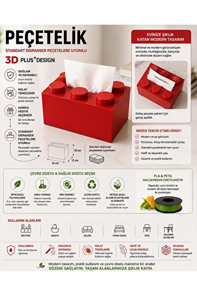 3d plus design & printer technology Dispenser Peçete Kutusu | Restoran, Kafe ...