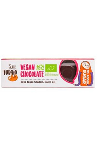 Super Fudgio Baton de ciocolată vegan, fără zahăr adăugat, organic, 40g