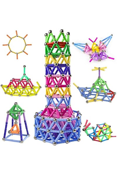 DAMUR Set 308 Piese Betisoare Magnetice, din Plastic/Magnet, +3 Ani, Multicolor