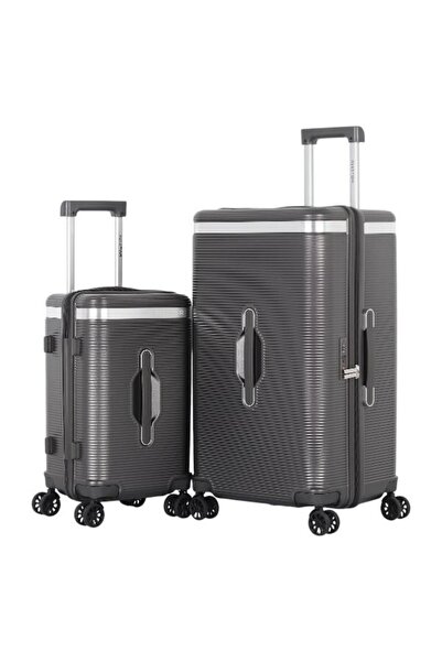 AVIATOR 2-Piece 28" & 20" Brand Travel Luggage - Shatter-Resistant Pc Materia...