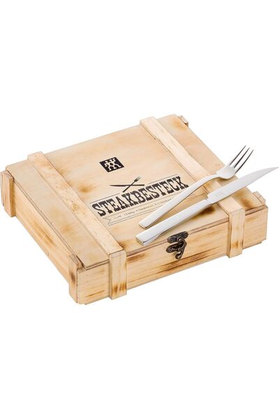 ZWILLING Steak Knife and Fork, Stainless Steel, Set of 12