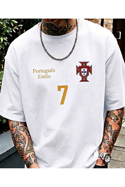 COHERENT Unisex Men/Women Portugal Custom Printed Oversize Cotton T-Shirt