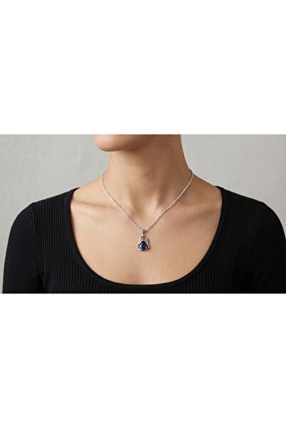 robel 💙 Elegant Blue Crystal Heart Pendant Necklace – Timeless Beauty & Grace