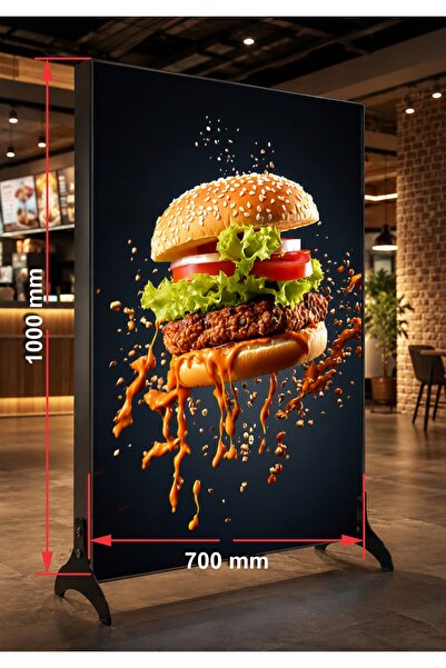 Avireklam Çift Taraflı Lightbox 8 cm Alüminyum Kasa, Baskı Dahil, Kumaş Baskı...