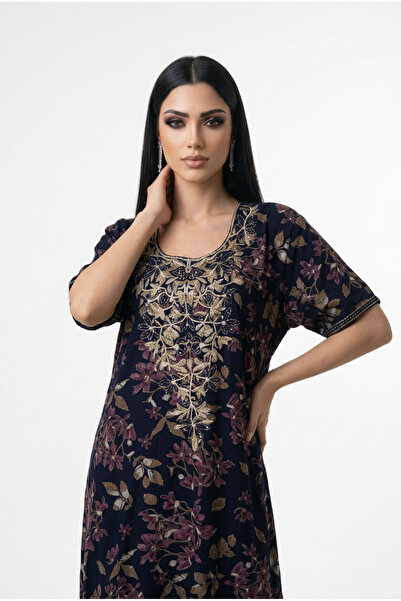 DAR ALSALAAM Cotton Qafzeh Jalabiya with Short Sleeves