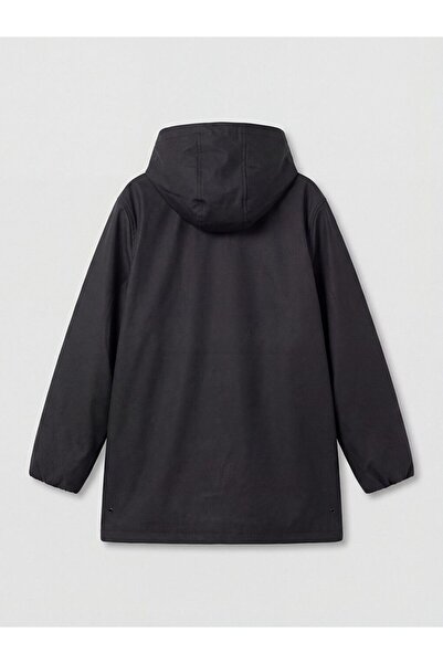 LC Waikiki Lcw Kids Black Hooded Coat for Girls