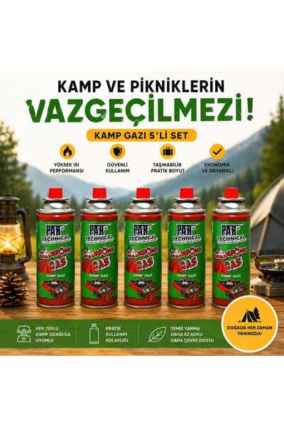 Kamp Ocağı Kartuşu 5 li Kamp Ocağı Gazı Bütan Propan Kamp Gaz Kartuşu