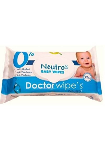 DOCTOR WIPES Șervețele umede neutre pentru bebeluși DOCTOR WIPE'S, 72 bucăți/...