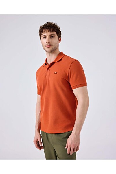Ellesse Ανδρικό μπλουζάκι πόλο M-6SM5044-BR Τούβλο