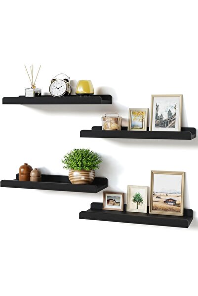 Arabest Floating Shelves for Wall Set of 2,Wood Wall Shelves with Lip,15.6 In...