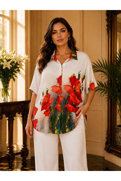 Studio Camasa oversize cu maci