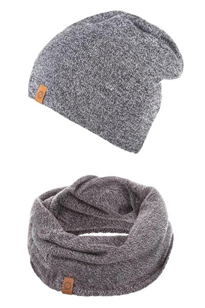 Brødrene Set caciula + fular barbati, Brodrene, Acril, Circumferinta 56-60 cm...