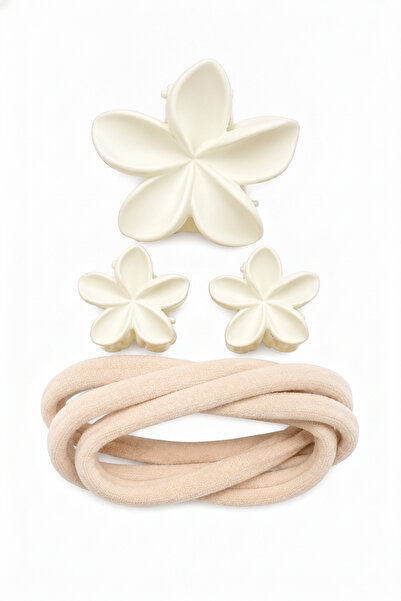 Jack Ferrero Set de agrafe de păr cu design floral și bandă elastică pentru p...