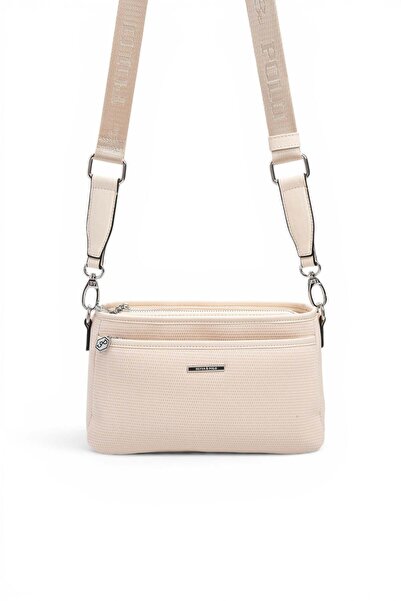 Silver Polo Beige - Beige Honeycomb Women's Crossbody Bag Sp1184