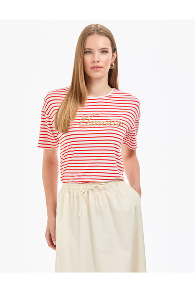 Pierre Cardin Kırmızı Comfort Fit Tişört 50319855-VR030