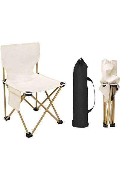 DubaiGallery Modern Portable Camping Chair with Comfortable Fabric Seat and B...