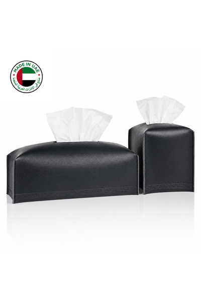Dada Premium Leather Tissue Box Cover with Fine 150 Tissues | Set | Home, Off...