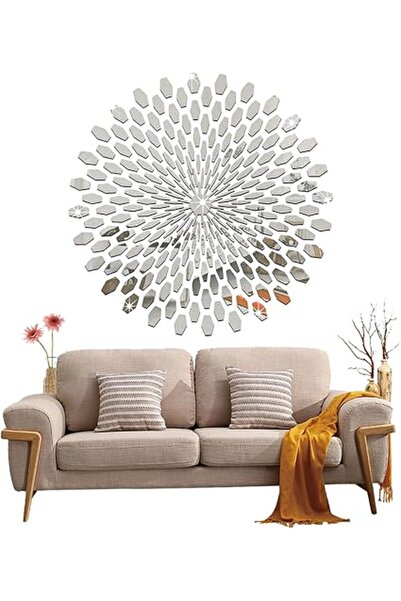 The Bros Sun Mirror Wall Decor Acrylic 3D Sunflower Wall Art Decor Self-Adhes...