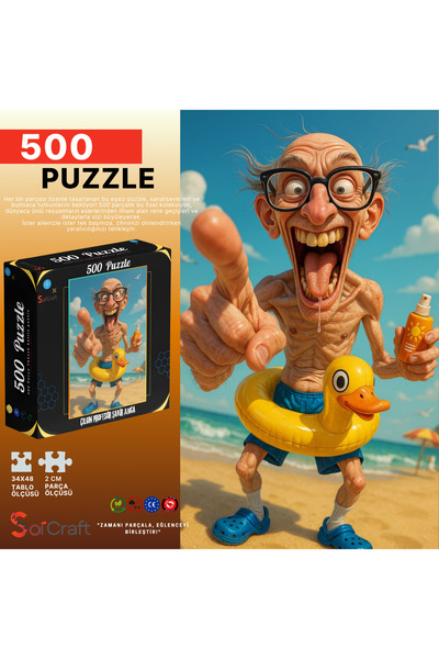 Soi Craft 500 Parça Puzzle Çılgın Profesör Şakir Amca #6512