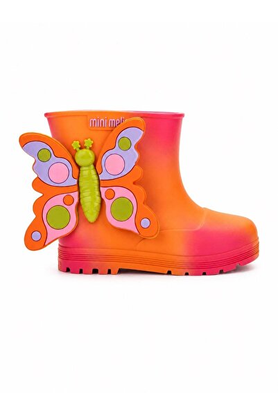 Mini Melissa Момичешки гумени ботуши Welly Wonderland BB 21-29 БЯЛ - РОЗОВ