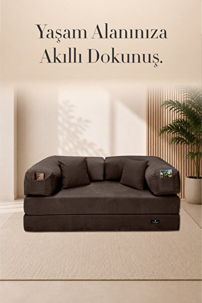 HAPPYNIGHT GALA Modüler Süngerli Koltuk 180x90x63 cm Cepli Modern Oturma Koltuğu