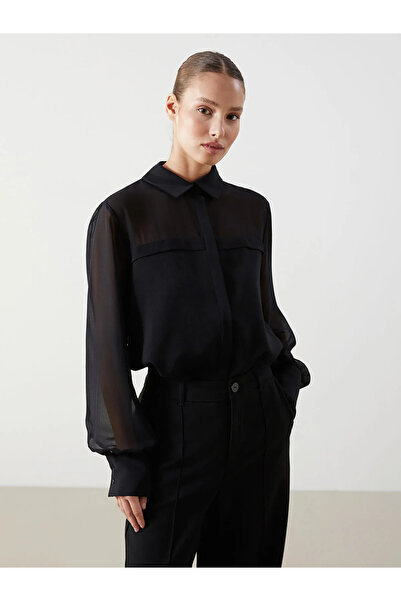 LC Waikiki Black Loose Fit Women's Shirt