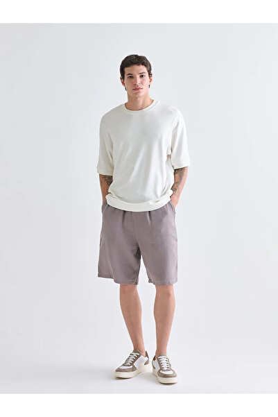 LC Waikiki Lilac Comfortable Fit Muslin Men's Shorts
