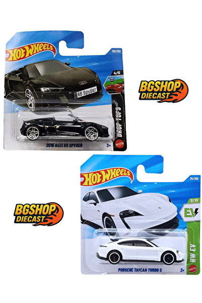 HOT WHEELS 2019 Audi R8 Spyder - Porsche Taycan Turbo S