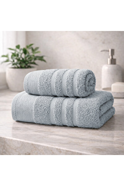 2’li Havlu Seti 70x140 Banyo Havlusu ve 50x85 El/Yüz Havlusu Yumuşak Dokulu Emici