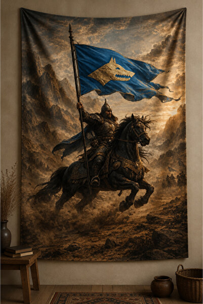 Vagonik Ancient Turkish Culture Wall Covering Wall Tapestry First Class Fabri...