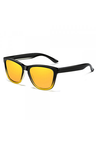 Techsuit Men's Sunglasses 0717, Polarized, UV Protection, Black Yellow