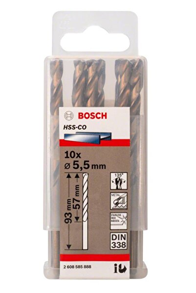Bosch - Hss-co Metal Matkap Ucu 5,5*93 Mm 10'lu Paket