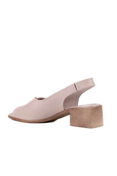 stato Bellina Women's Genuine Leather Knitted Detailed Wedge Heel Sandals