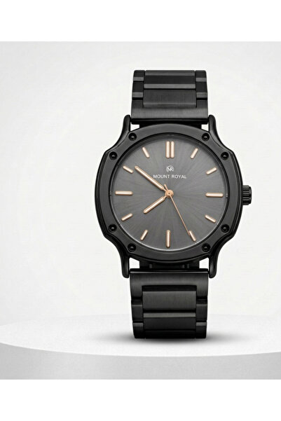 MOUNT ROYAL Mont Royal Men's Watch Steel Case Black Color Black Dial