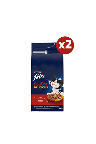 FELIX Sığır Etli Yetişkin Kedi Maması 2 Kg X 2 Paket