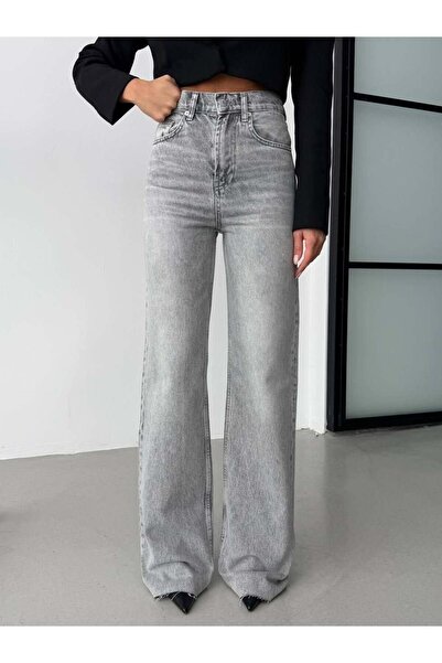 HerTon High-Waisted Jean Pants – 100% Cotton, Wide Leg (Flare/Wide Leg), Retr...