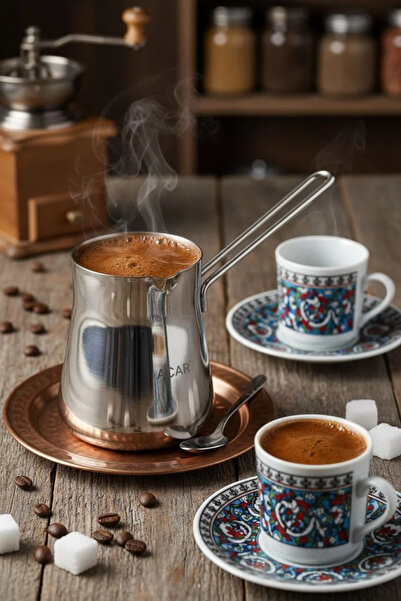 Bereketli Store Acar Medium Size Stainless Steel Coffee Pot |   Turkish Coffe...