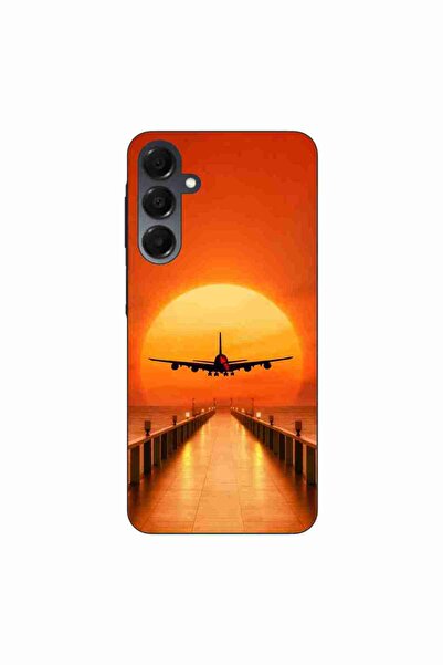OEM Husa compatibila cu Samsung Galaxy A16 Silicon Gel Tpu Model Airplane Sunset