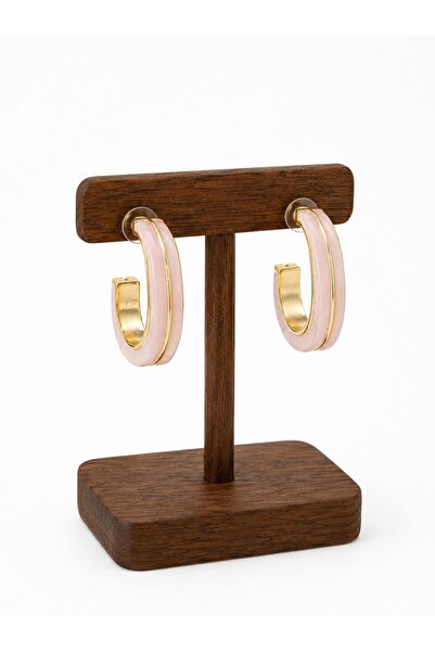EL YAPIMI Gold Detailed Enamel Women's Earrings