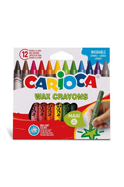 carioca Set 12 creioane cerate, Carioca, Wax Crayons, Maxi