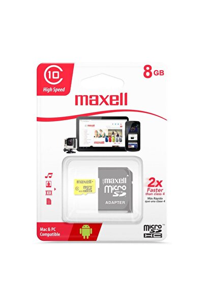 Maxell CARD DE MEMORIE MICRO SDHC 8GB CLASA 10 CU ADAPTOR