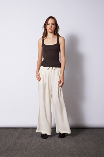 Nisan U-Necklace Cotton Top Brown