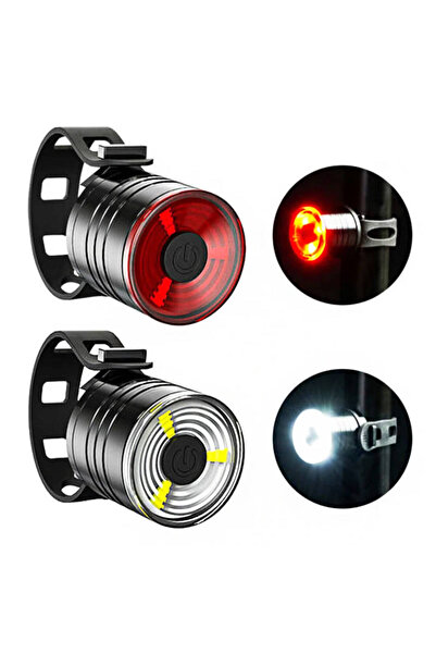 zola Set lumini bicicleta fata si spate, LED, rezistente la apa IPX4, aliment...