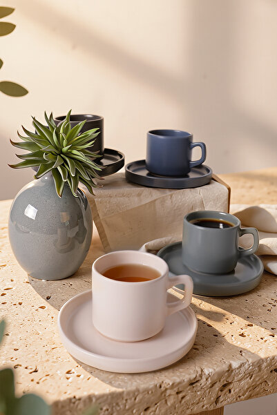 Keramika River Stackable Çay Takımı 8 Parça 4 Kişilik 324-399-627-950