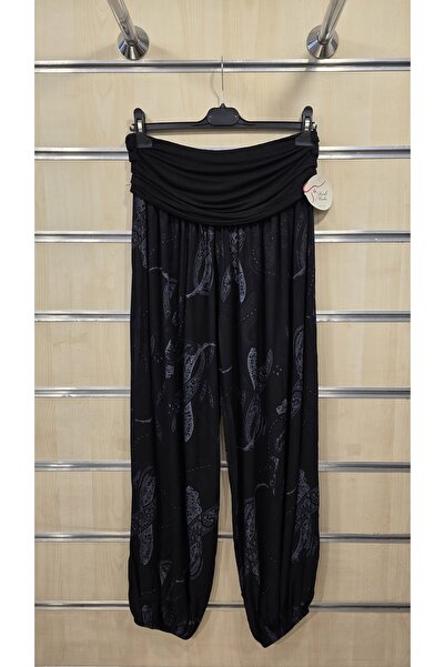 Park Moda Şalvar Pantolon Desenli Esnek Bel