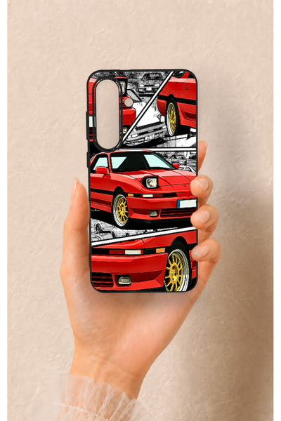 Vip Case Samsung S25Fe Uyumlu Kırmızı Supra Desenli Silikon Kılıf