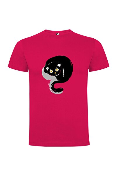 iLovePrints Glowing Feline Illustration Tshirt