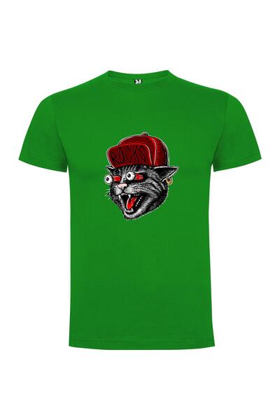 iLovePrints Rockin' Hat Cat Tshirt