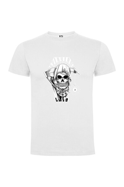 iLovePrints Black Hat Skull Design Tshirt